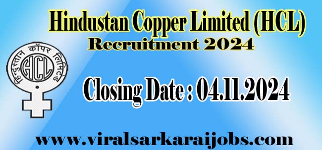 HCL Recruitment 2024: Apply for Latest Hindustan Copper Limited Jobs