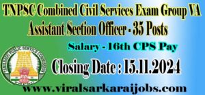 TNPSC Combined Civil Services Exam Group VA 2024